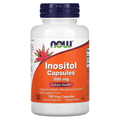 NOW Inositol 500 mg 100 caps, NOW Inositol 500 mg 100 caps  в интернет магазине Mega Mass