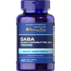 Puritan's Pride GABA 750 mg 90 caps, image 