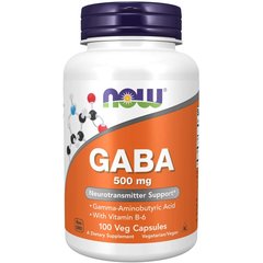 NOW GABA 500 mg 100 caps, Фасовка: 100 caps, image 