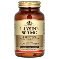 Solgar L-Lysine 500 mg 100 caps, image 