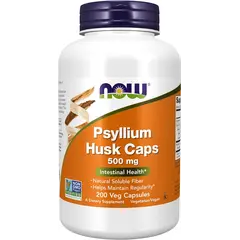 Now Psyllium Husk 500 mg 200 caps, image 