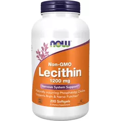 NOW LECITHIN 1200mg 200 softgels, NOW LECITHIN 1200mg 200 softgels  в интернет магазине Mega Mass