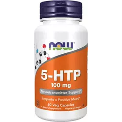 NOW 5-HTP 100 mg 60 caps, Фасування: 60 caps, image 