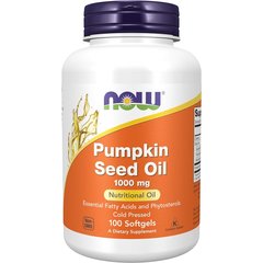 NOW Pumpkin Seed Oil 1000mg 100 Softgels, image 