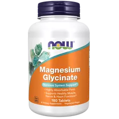 NOW Magnesium Glycinate 180 tabs, image 