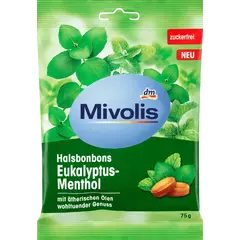 Mivolis Throat Eucalyptus Menthol 75 g, Mivolis Throat Eucalyptus Menthol 75 g  в интернет магазине Mega Mass