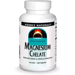 Source Naturals Magnesium Chelate Complex 250 tabs, Фасування: 250 tabs, image 