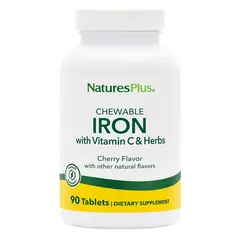 Nature's Plus Iron 27 mg & vitamin C 90 tabs, image 