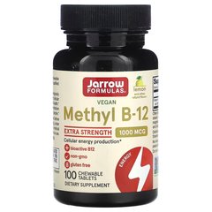 Jarrow Methyl-B12 1000 mcg Lemon 100 tabs, Jarrow Methyl-B12 1000 mcg Lemon 100 tabs  в интернет магазине Mega Mass