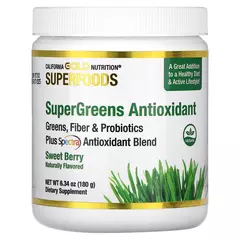 California Gold Nutrition Supergreen Antioxidant 180 g Sweet Berry, image 
