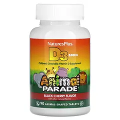 Nature's Plus Animal Parade Vitamin D3 500 IU 90 tabs, image 