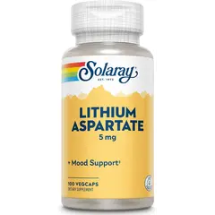 Solaray Lithium Aspartate 5 mg 100 caps, image 
