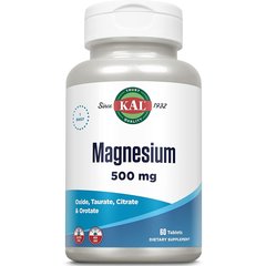 KAL Magnesium 500 mg 60 tabs, KAL Magnesium 500 mg 60 tabs  в интернет магазине Mega Mass