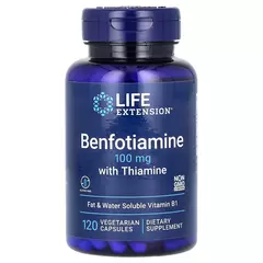 Life Extension Benfotiamine with Thiamine 100 mg 120 caps, image 