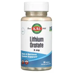 KAL lithium Orotate 5 mg 60 VegCaps, KAL lithium Orotate 5 mg 60 VegCaps  в интернет магазине Mega Mass