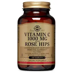Solgar Vitamin C 1000 mg with Rose Hips 100 tabs, Фасування: 100 tabs, Коцентрація: 1000 mg, image 