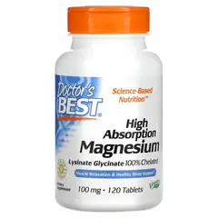 Doctor's Best High Absorption Magnesium 100 mg 120 tabs, Фасування: 120 tabs, image 