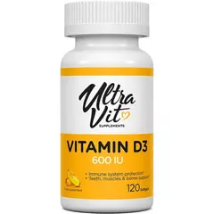 Vplab Ultra Vit Vitamin D3 600IU 120 softgels, image 