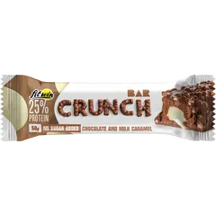 FitWin Crunch Bar (Без сахара) 50 g Chocolate & Milk Caramel, FitWin Crunch Bar (Без сахара) 50 g Chocolate & Milk Caramel  в интернет магазине Mega Mass