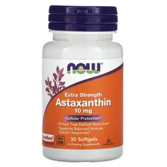 NOW Astaxanthin 10 mg 30 softgels, Фасування: 30 softgels, Концентрація: 10 mg, image 