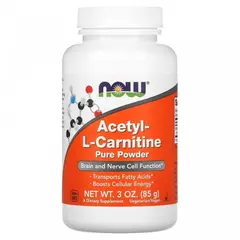 NOW Acetyl-L-Carnitine Pure Powder 85 g, NOW Acetyl-L-Carnitine Pure Powder 85 g  в интернет магазине Mega Mass