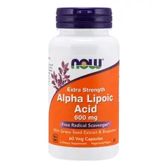 NOW Alpha Lipoic Acid 600 mg 60 caps, Фасовка: 60 caps, Концентрация: 600 mg, NOW Alpha Lipoic Acid 600 mg 60 caps, Фасовка: 60 caps, Концентрация: 600 mg  в интернет магазине Mega Mass