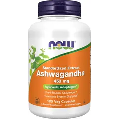 NOW Ashwagandha 450 mg 180 caps, Фасування: 180 caps, Концентрація: 450 mg, image 