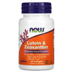 NOW Lutein & Zeaxanthin 60 softgels, NOW Lutein & Zeaxanthin 60 softgels  в интернет магазине Mega Mass