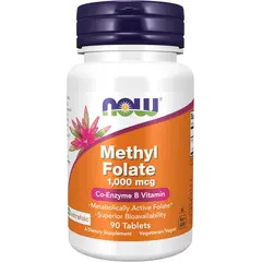 NOW Methyl Folate 1,000 mcg 90 tabs, NOW Methyl Folate 1,000 mcg 90 tabs  в интернет магазине Mega Mass