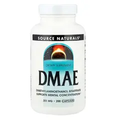 Source Naturals DMAE 351 mg 200 caps, Source Naturals DMAE 351 mg 200 caps  в интернет магазине Mega Mass
