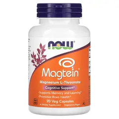 NOW Magtein 90 Veg Capsules, image 