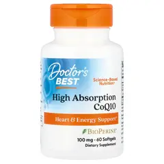 Doctor's Best CoQ10 100 mg 60 softgels, Фасування: 60 caps, Концентрація: 100 mg, image 