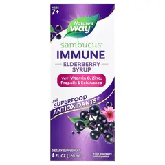 Nature's Way Sambucus Immune Elderberry Syrup 120 ml, Nature's Way Sambucus Immune Elderberry Syrup 120 ml  в интернет магазине Mega Mass