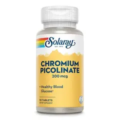 Solaray Chromium Picolinate 200 mcg 50 tabs, image 