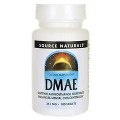Source Naturals DMAE 351 mg 100 tabs, Source Naturals DMAE 351 mg 100 tabs  в интернет магазине Mega Mass