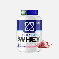 USN Blue Lab 100% Whey 2000 g, Фасування: 2000 g, Смак: Strawberry Cream / Полуничний Крем, image 