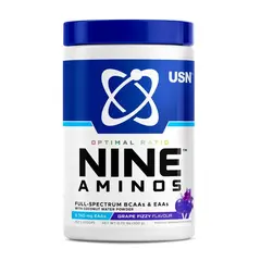 USN Nine Aminos 330 g, Фасування: 330 g, Смак: Grape Fizzy / Виноградний Шипучий, image 