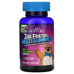 21st Century Zoo Friends Multi Gummies 60 Gummies Fruit flavors, image 