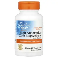 Doctor's Best High Absorption Zinc Bisglycinate 50 mg 90 caps, Doctor's Best High Absorption Zinc Bisglycinate 50 mg 90 caps  в интернет магазине Mega Mass