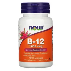 NOW B-12 1000 mсg 100 lozenges, NOW B-12 1000 mсg 100 lozenges  в интернет магазине Mega Mass