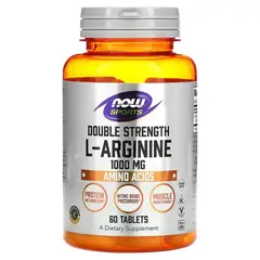 NOW Double Strength L-Arginine 1000 mg 60 tabs, NOW Double Strength L-Arginine 1000 mg 60 tabs  в интернет магазине Mega Mass