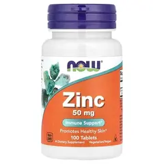 NOW Zinc 50 mg 100 tabs, image 