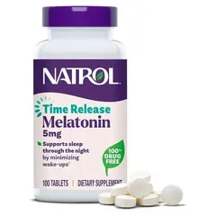 Natrol Melatonin 5 mg 100 tabs, image 