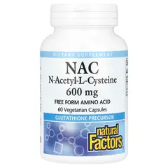 Natural Factors NAC 600 mg 60 caps, Natural Factors NAC 600 mg 60 caps  в интернет магазине Mega Mass