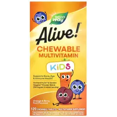 Nature's Way Alive Kids Multivitamin 120 chewable Orange & Berry, image 