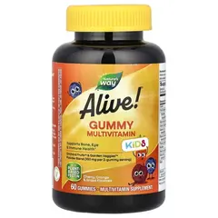 Nature's Way Alive Kids Multivitamin 60 gummies Cherry, Orange, Grape, Фасування: 60 gummies, Смак: Cherry, Orange, Grape / Вишня, Апельсин, Виноград, image 