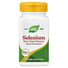 Nature's Way Selenium 200 mcg 100 caps, Nature's Way Selenium 200 mcg 100 caps  в интернет магазине Mega Mass