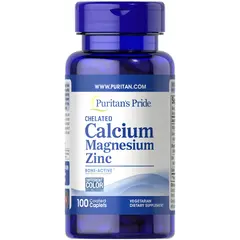Puritan's Pride Chelated Calcium Magnesium Zinc 100 tab, image 