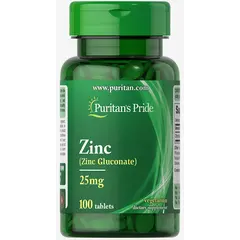 Puritan's Pride Zinc 25 mg 100 tabs, image 