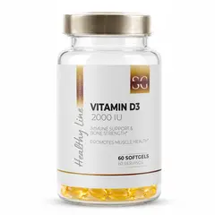 Sport Generation Healthy Line Vitamin D3 2000 IU 60 Softgels, Фасування: 60 softgels, Концентрація: 2000 IU, image 